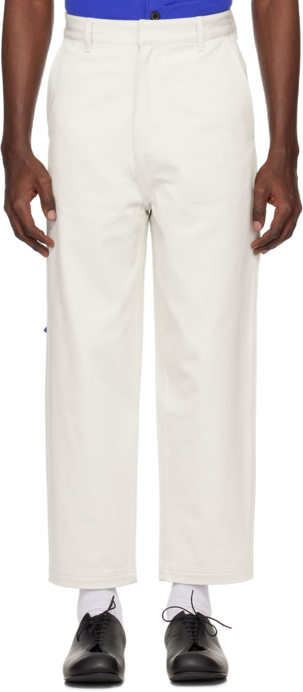 Housut ADER ERROR Patch Trousers Valkoinen | BMSGFYBT0101IV, 0