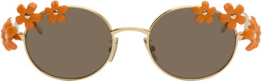 Aurinkolasit Loewe Signature Round-Frame Floral Applique Sunglasses Metallinen | LW40173UM5130F 840126861532, 0