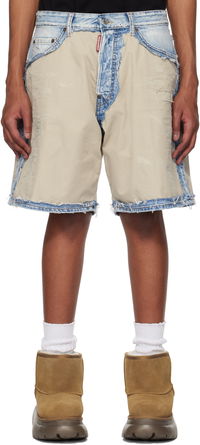 Dsquared2 Super Ripped Mixed Boxer Denim Shorts