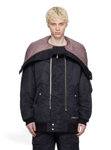 Takki Rick Owens DRKSHDW Hooded Bomber Jacket Musta | DU02C5765 BRER1
