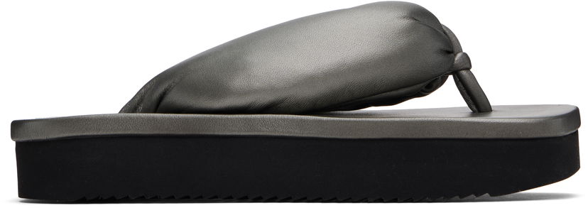 Kengänhoito Rick Owens Rick Owens Hollywood Lambskin Flip-Flops Harmaa | RP01E7811 LLPM