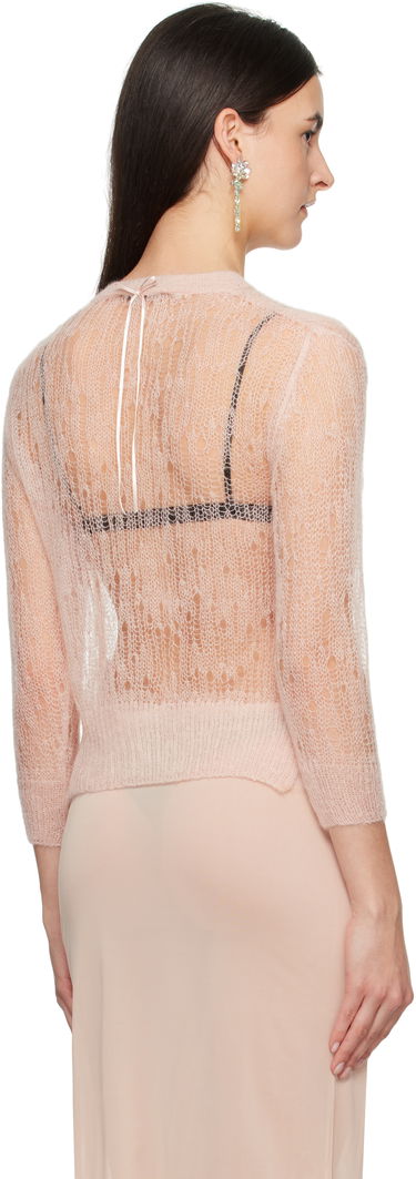 Villapaita Simone Rocha Simone Rocha Cropped Open Knit Cardigan Vaaleanpunainen | AMK20R 0643, 2