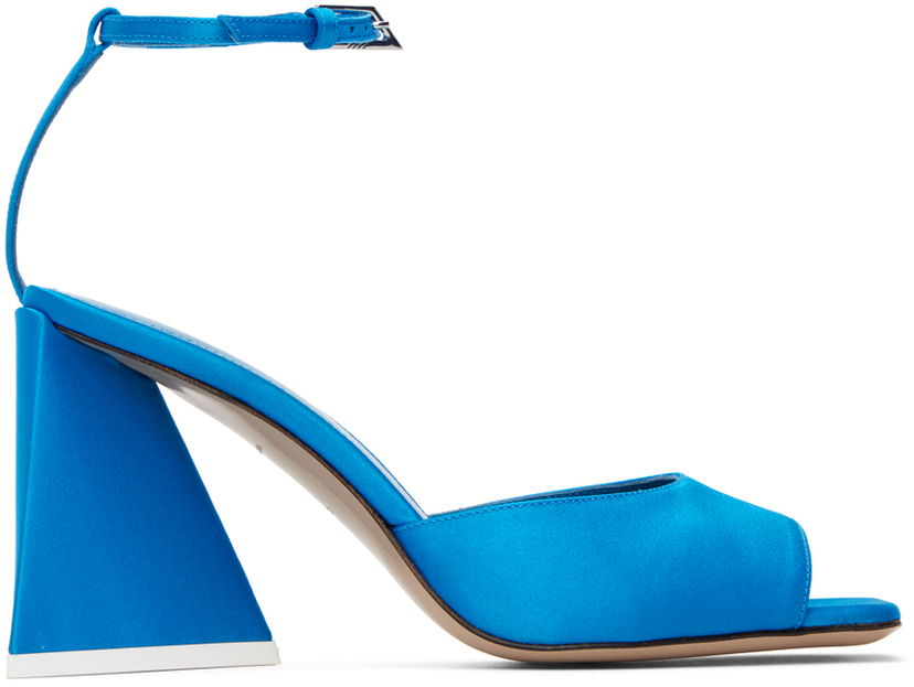 Asusteet The Attico Attico Piper Satin Heeled Sandals Sininen | 232WS599 V015