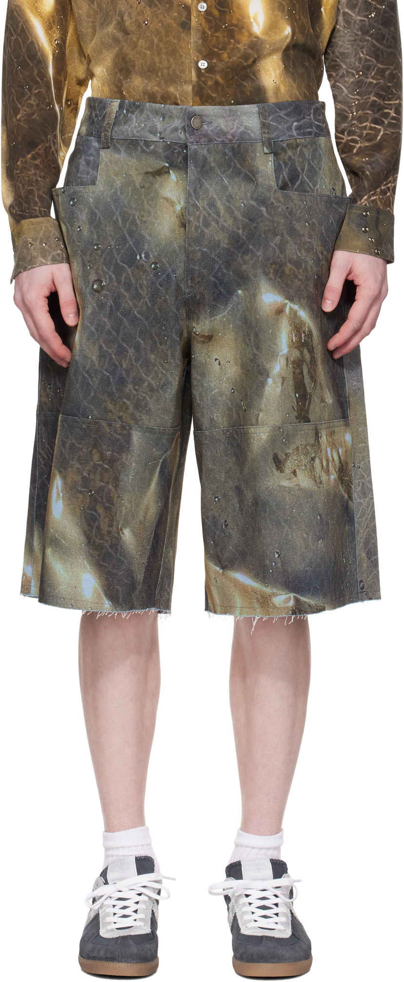 Shortsit Serapis Serapis Golden Hour Sailor Denim Shorts Ruskea | SS25_WS_EXC