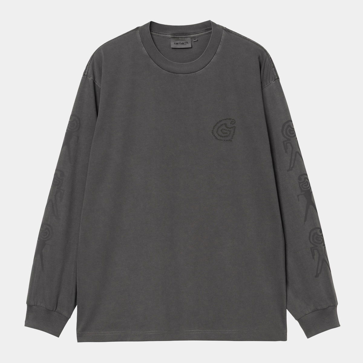 T-paita Carhartt WIP Long Sleeve Terrestrial T-Shirt Harmaa | I035227_9, 0