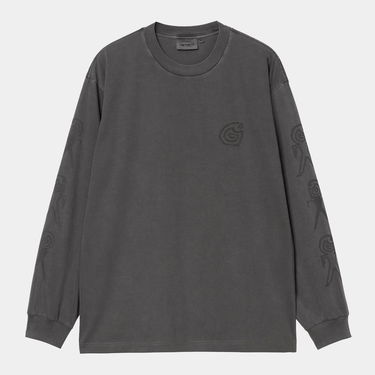 T-paita Carhartt WIP Long Sleeve Terrestrial T-Shirt Harmaa | I035227_9, 0