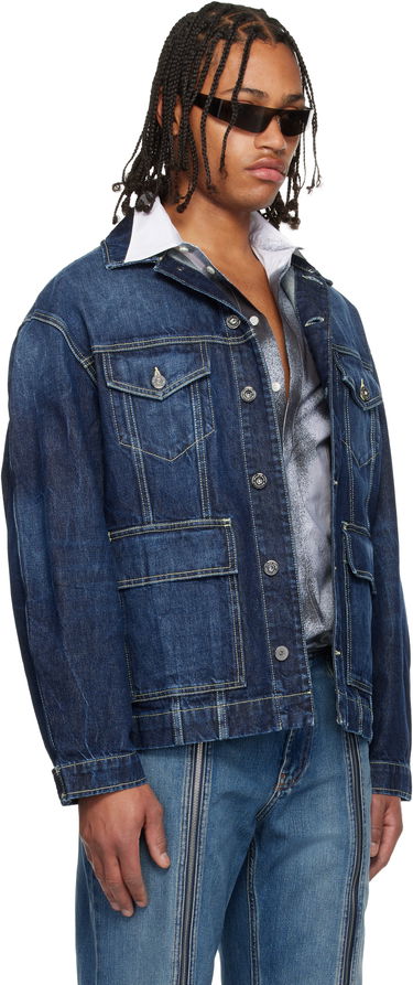 Takki Jean Paul Gaultier Jean Paul Gaultier Cutout Denim Jacket Sininen | 25/04-U-JA018-D024-83, 1