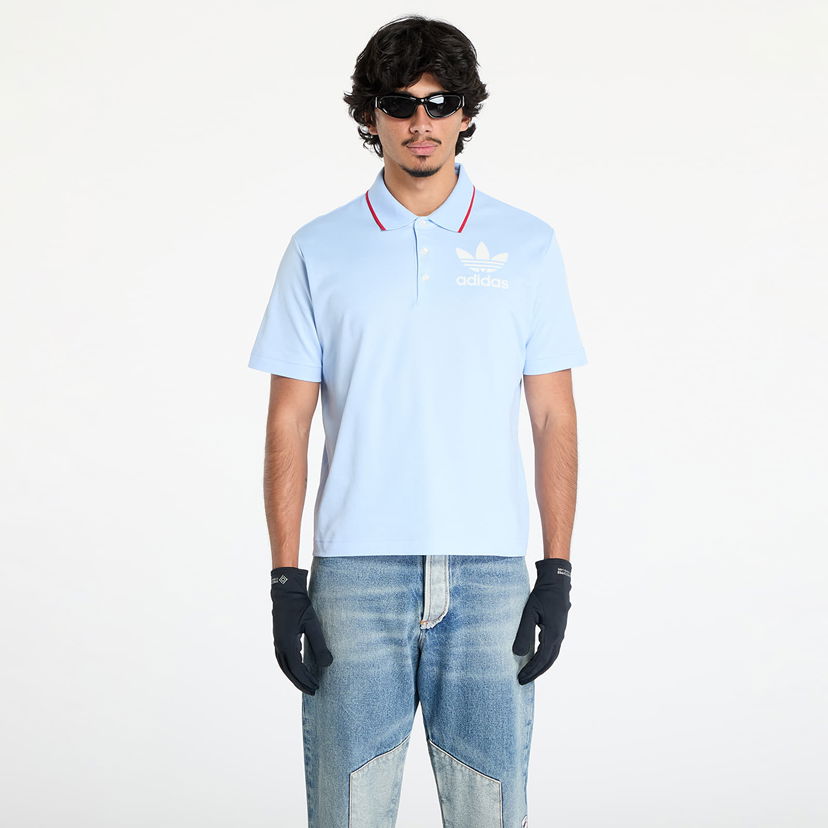 Poolopaita adidas Originals Wales Bonner x Short Sleeve Polo Shirt Sininen | JJ2943