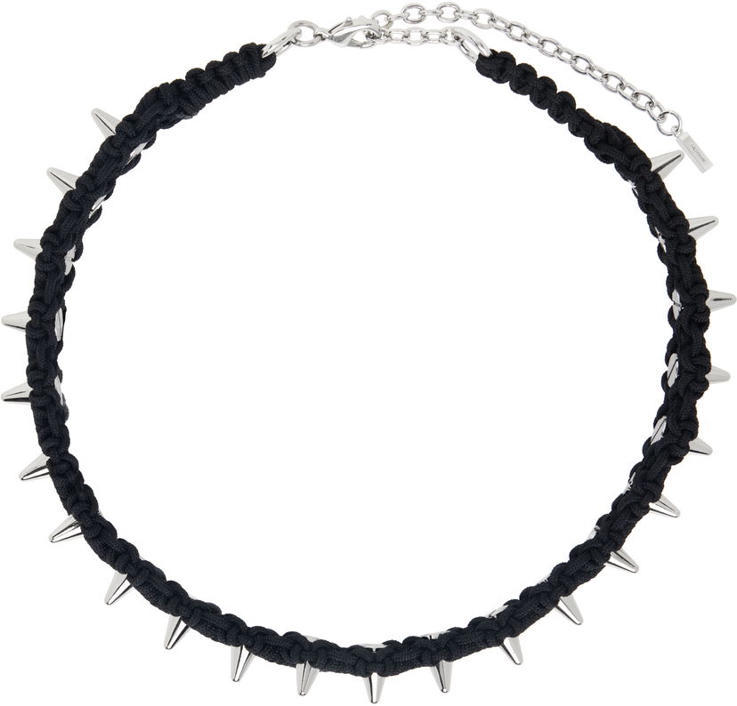Kaulakoru We11done We11done Handmade Studded Noeud Choker Musta | WD-AJ0-25-600-U-BK