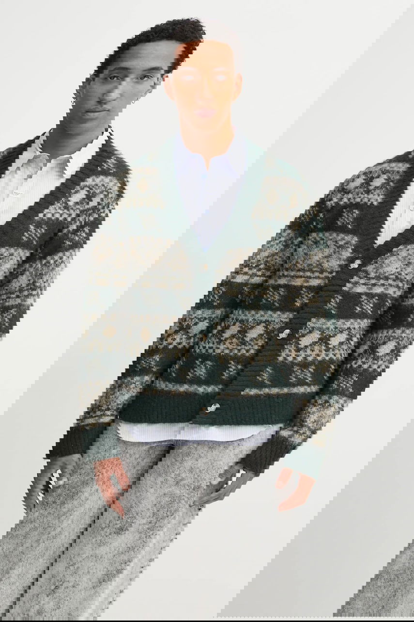 Villapaita DAILY PAPER Wool Blend Pattern Check Cardigan Monivärinen | 2521126, 0