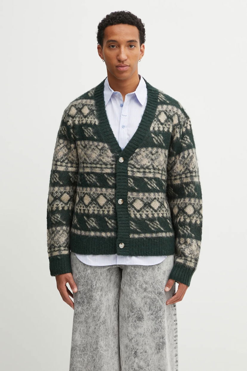 Villapaita DAILY PAPER Wool Blend Pattern Check Cardigan Monivärinen | 2521126