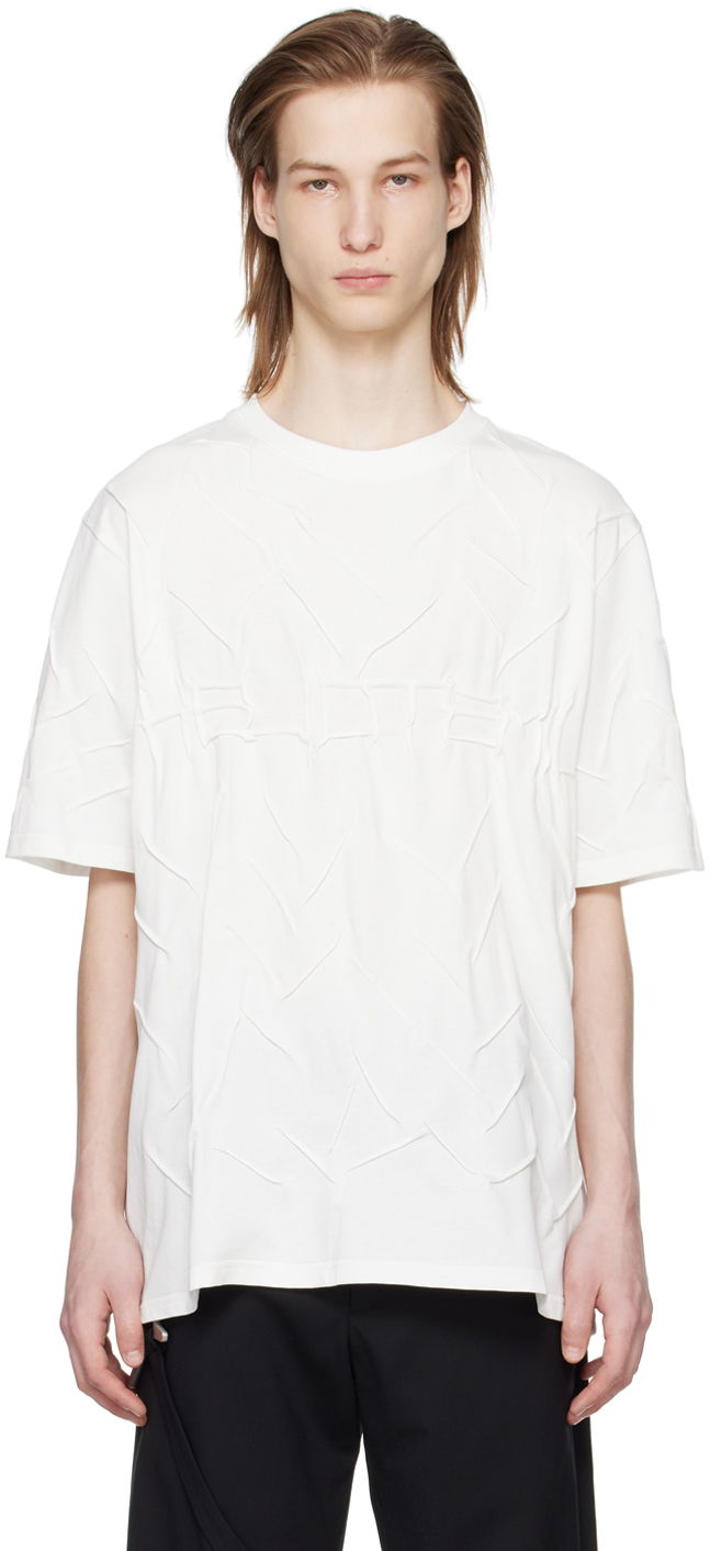T-paita HELIOT EMIL Quadratic Embroidered T-Shirt Valkoinen | PRESS24_M_09_099_WHT02
