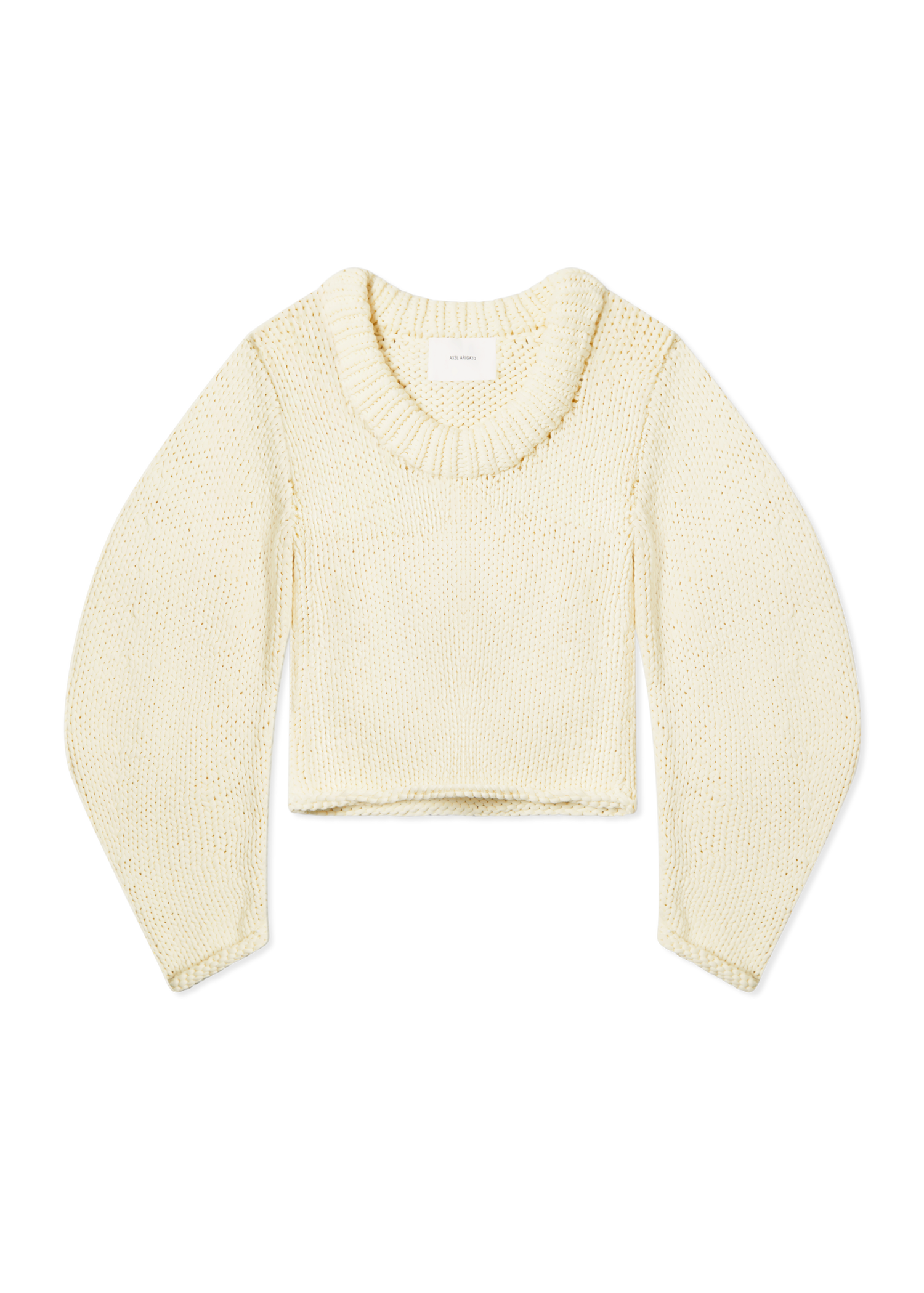 Villapaita AXEL ARIGATO Arch Chunky Knit Cropped Sweater Valkoinen | A3340001, 1