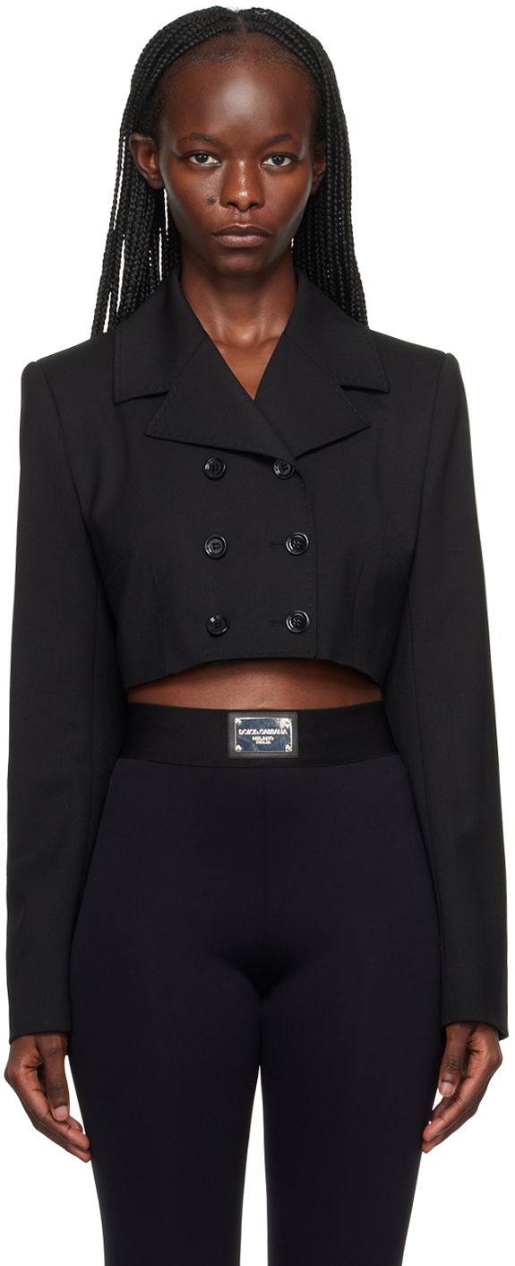 Takki Dolce & Gabbana Black Short Jacket Musta | F26DMT FUBE7