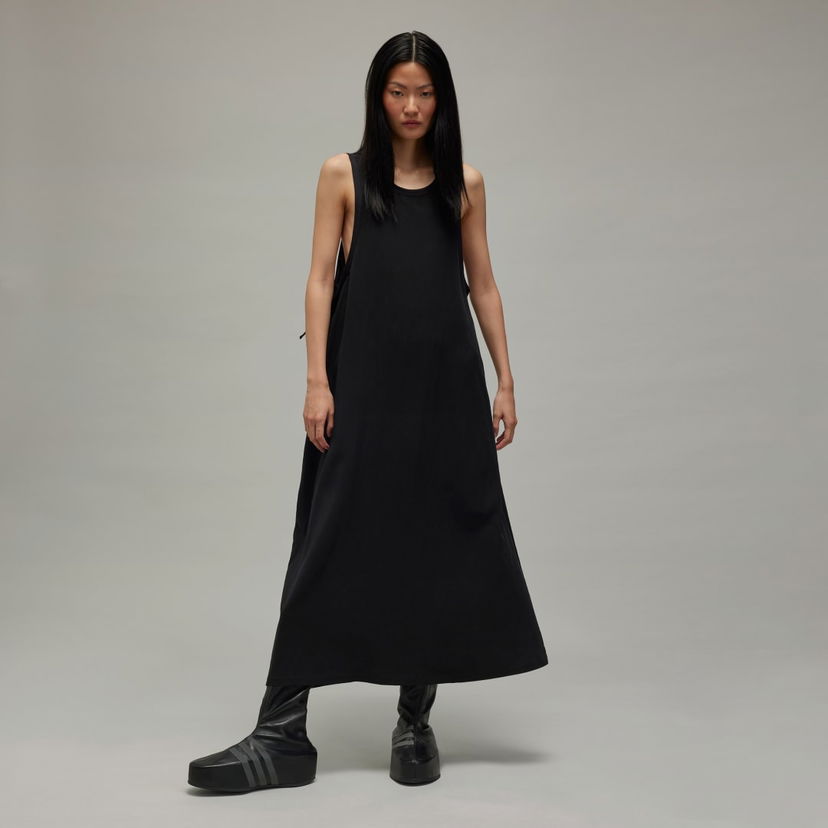 Mekko Y-3 Washed Twill Maxi Dress Musta | IW7468