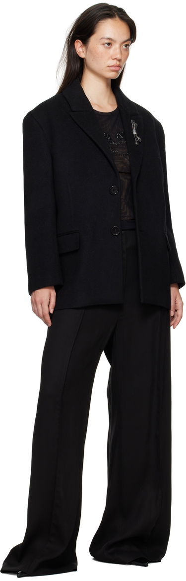 Takki Blumarine Blumarine Bijoux Pin Blazer Musta | A422S083A, 3