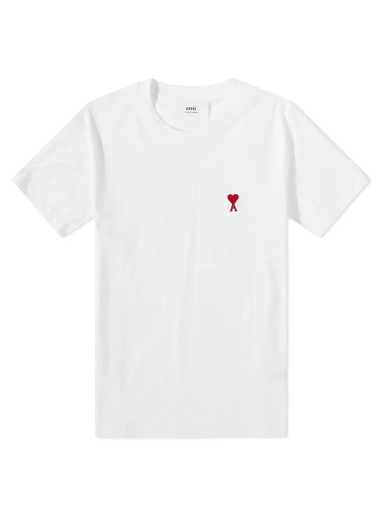 T-paita AMI Tonal De Coeur Tee Valkoinen | UTS004-726-175