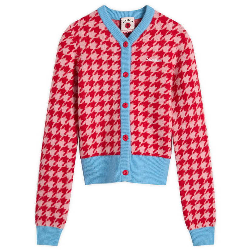 Villapaita BBC IceCream Houndstooth Knit Cardigan Vaaleanpunainen | ICWW25307-PNK
