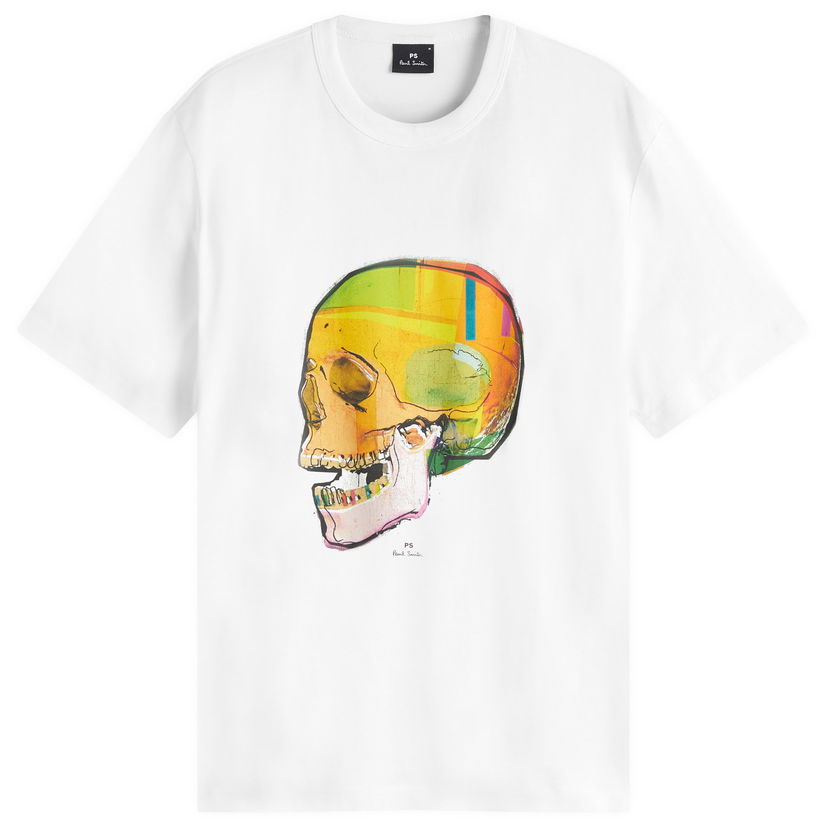 T-paita Paul Smith Paul Smith Angled Skull Graphic T-Shirt, Size Large Valkoinen | M2R-220X-PP5119-02