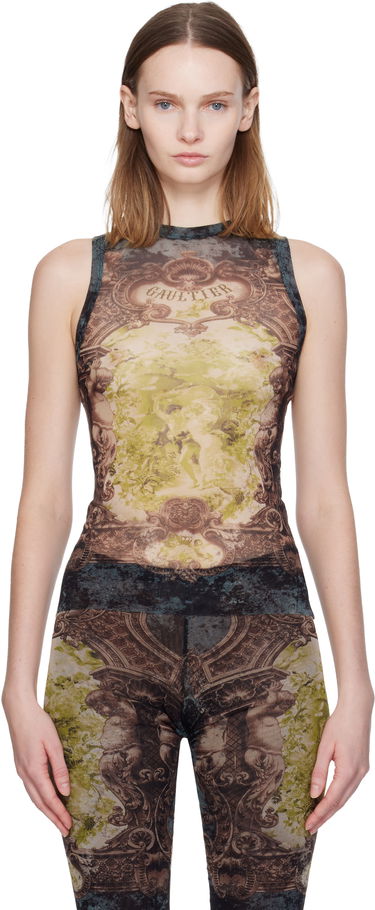 Tankkitoppi Jean Paul Gaultier 'The Médaillon' Baroque Mesh Tank Top Monivärinen | 25/04-W-TO304-M006P-005740, 0