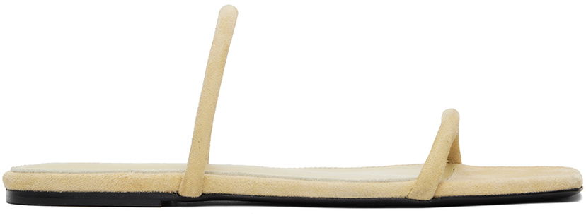 Vaatteet TOTEME TOTEME 'The Minimalist' Suede Slides Beige | 243-WAS2061-LE0045