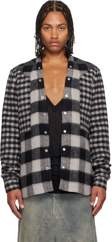 Paita Rick Owens Concordians Larry Fogpocket Plaid Flannel Overshirt with Snap Buttons Monivärinen | RU02E1757 WJPWMP, 0