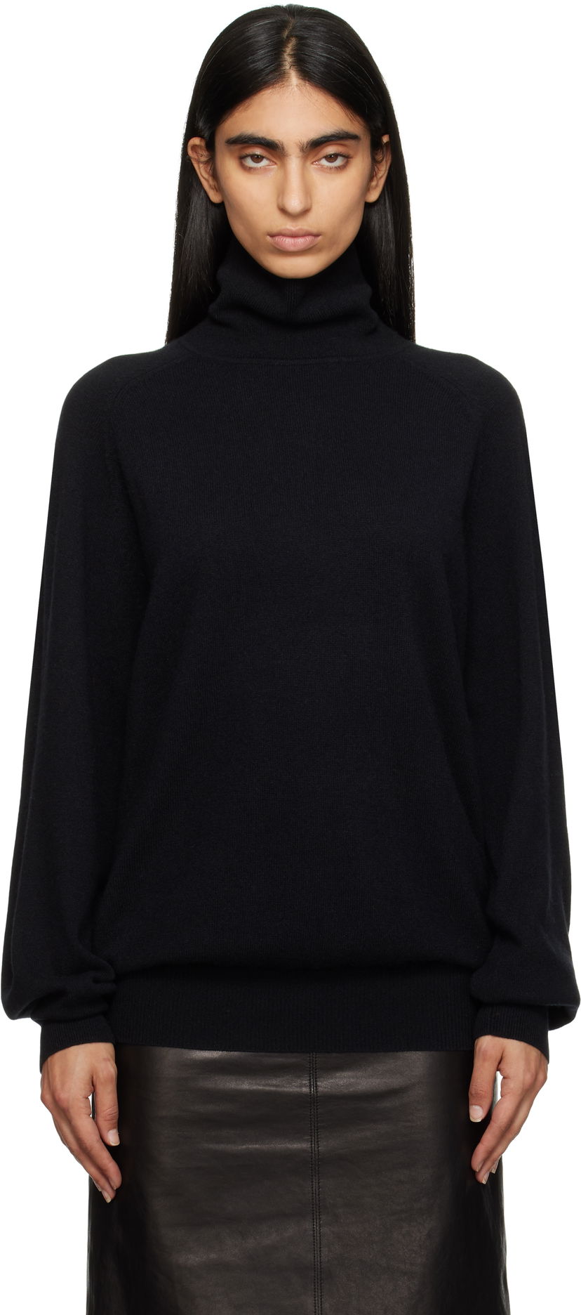 Villapaita Khaite Percy Cashmere Turtleneck Sweater Musta | 9683600