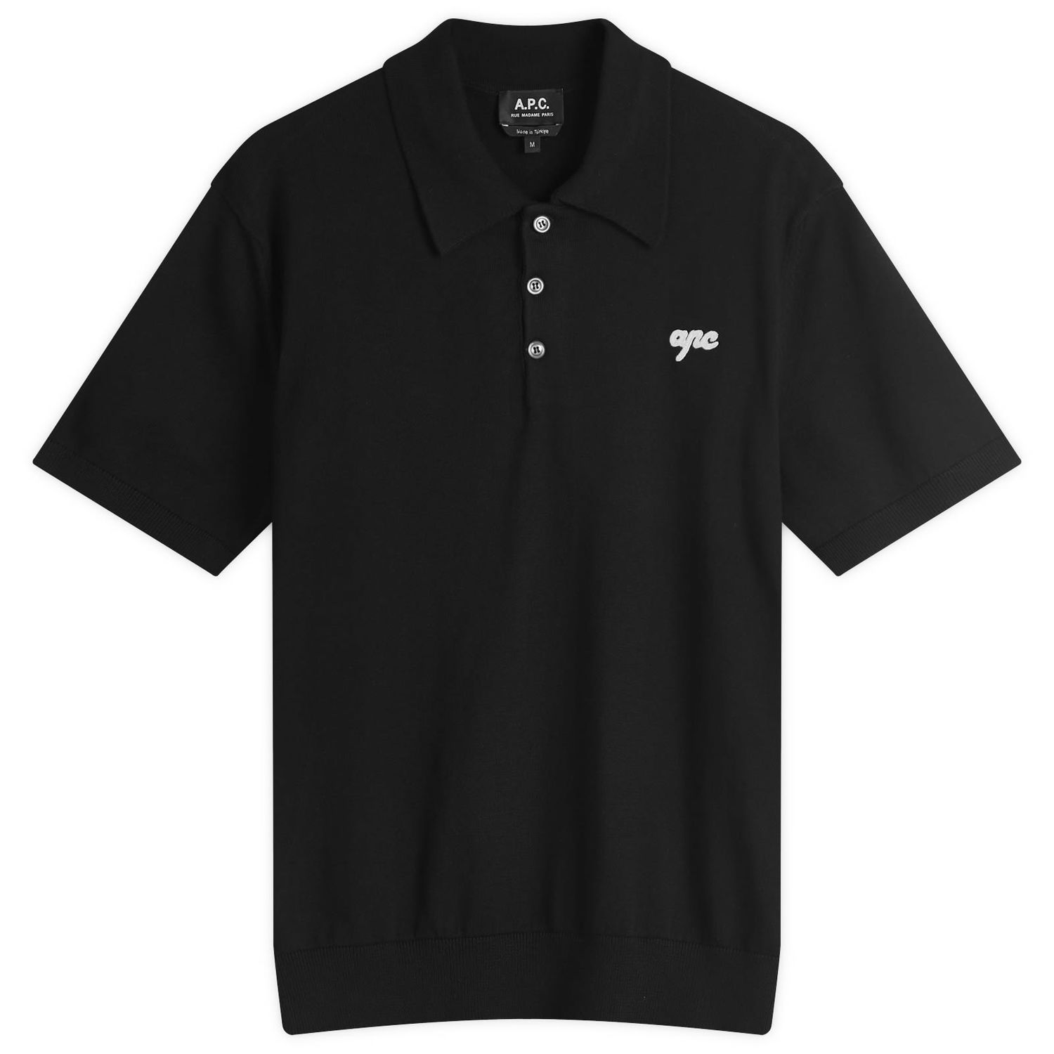 Poolopaita A.P.C. Men's Gregorio Knitted Polo Musta | COGDK-H23393-LZZ, 1