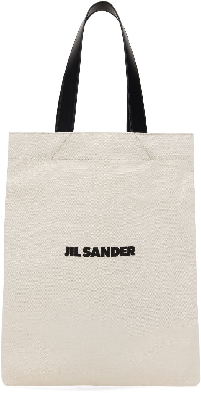 Kangaskassi Jil Sander Flat Shopper Medium Tote Bag Beige | J26WC0004_P4917
