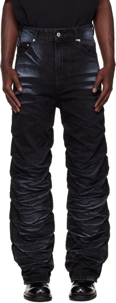 Jeans We11done We11done Textured Fold Jeans Musta | WD-DP2-25-356-M-BK, 0