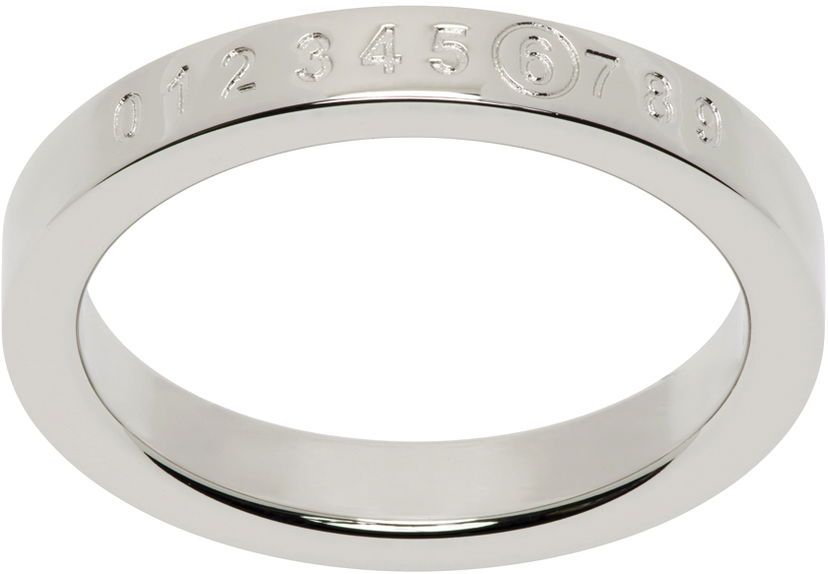 Sormus Maison Margiela MM6 Numeric Minimal Signature Ring Harmaa | SM6UQ0059 P6469