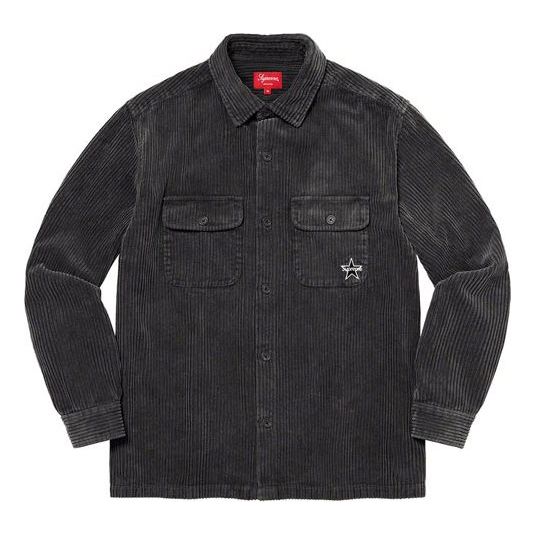 Paita Supreme Corduroy Button-Up Shirt Musta | SUP-SS22-065, 0