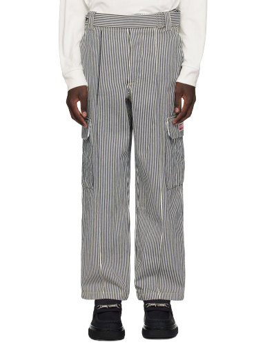Housut KENZO Paris Striped Denim Cargo Pants Valkoinen | FE58DP3756N1