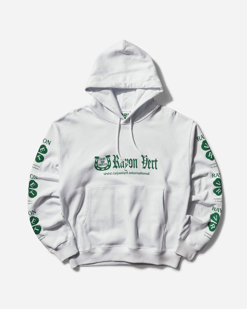 Huppari Rayon Vert Pullover Hoodie Valkoinen | KNSSHOOD 001