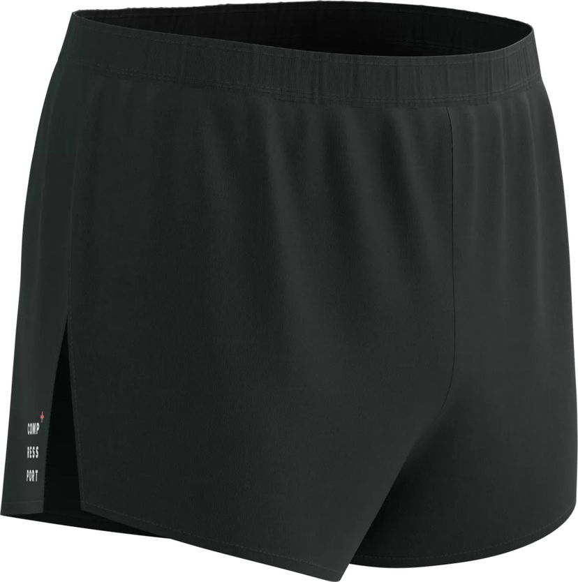 Shortsit Compressport Racing Split Short Musta | ashm3759000