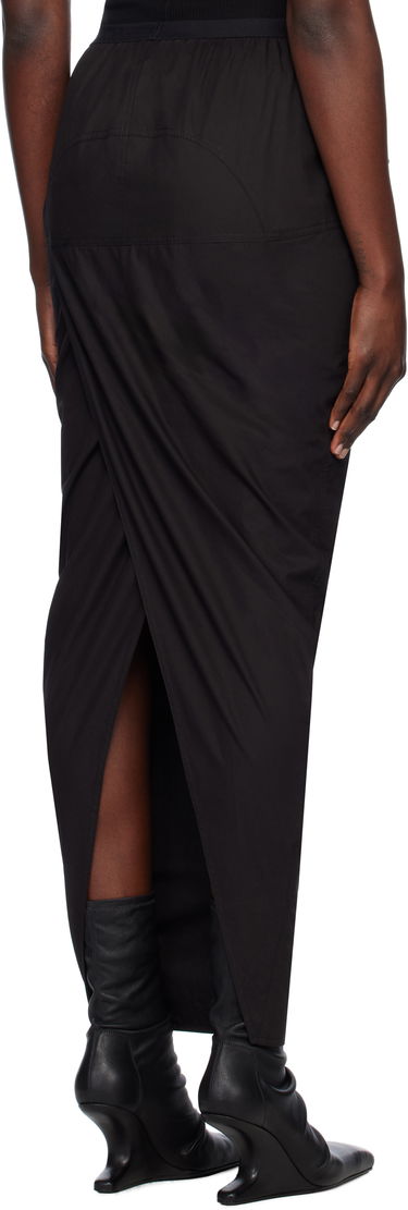 Hame Rick Owens Rick Owens Hollywood Soft Pillar Maxi Skirt Musta | RP01E7331 P, 2