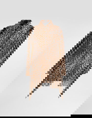 Takki Dolce & Gabbana Dolce & Gabbana Leopard-Print Fringed Jacket Ruskea | F9T45LHULXRS9001, 0