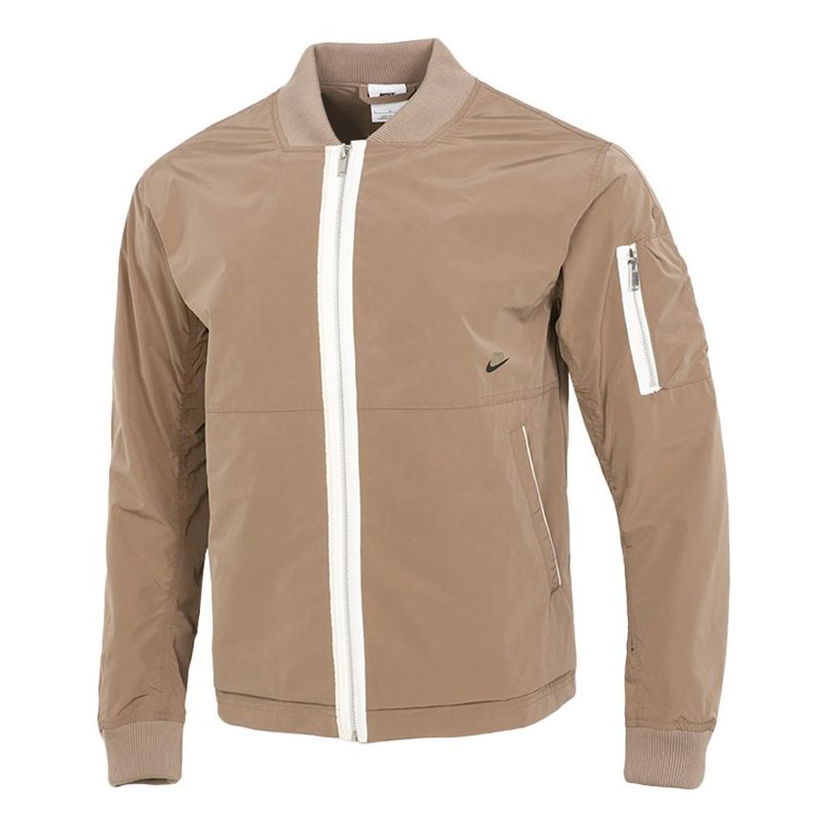 Bomber-takki Nike Sportswear Style Essentials Loose Casual Jacket Beige | DD4715-208