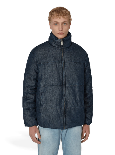 Puffer takki GUESS Denim Puffer Jacket Sininen | M2BL04D4RW0 F9JJ