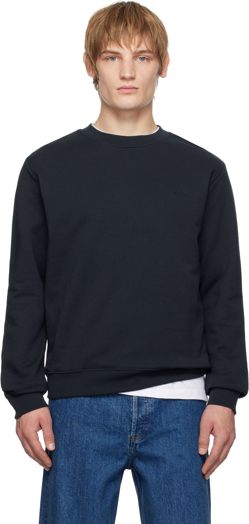 Huppari A.P.C. Standard Embroidered Logo Sweatshirt Musta | COHBY-M27919