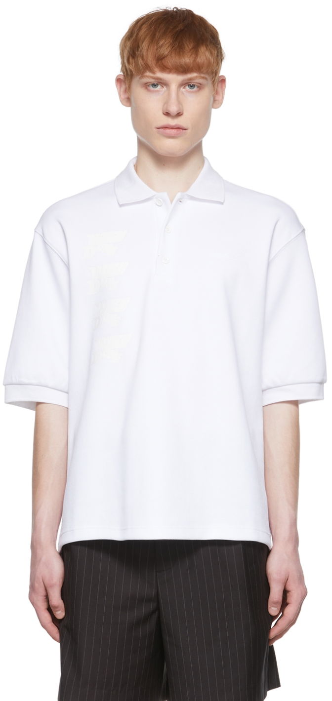 Poolopaita We11done We11done Cotton Polo Shirt Valkoinen | WD-TT1-22-537-U-WH