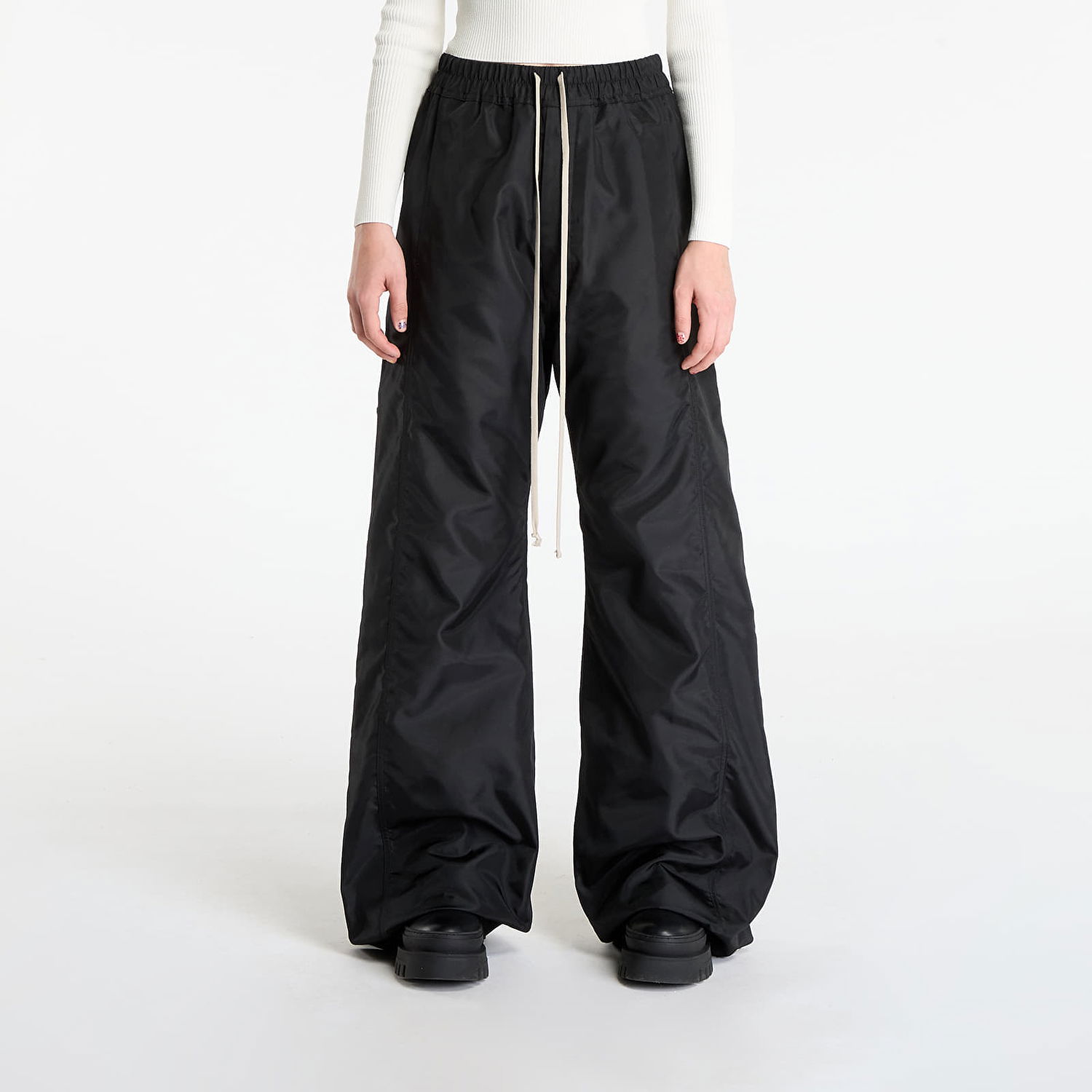 Housut Rick Owens Rick Owens DRKSHDW Pusher Pants Musta | DU02E7393 NCV 09, 1