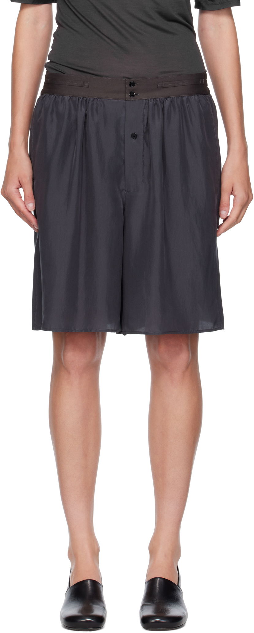 Shortsit LEMAIRE Lemaire Soft Shorts Harmaa | PA1220 LF1459