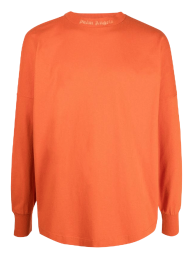 T-paita Palm Angels Long Sleeve Glitter Mock Neck Logo Tee Punainen | PMAB001F22JER0022727