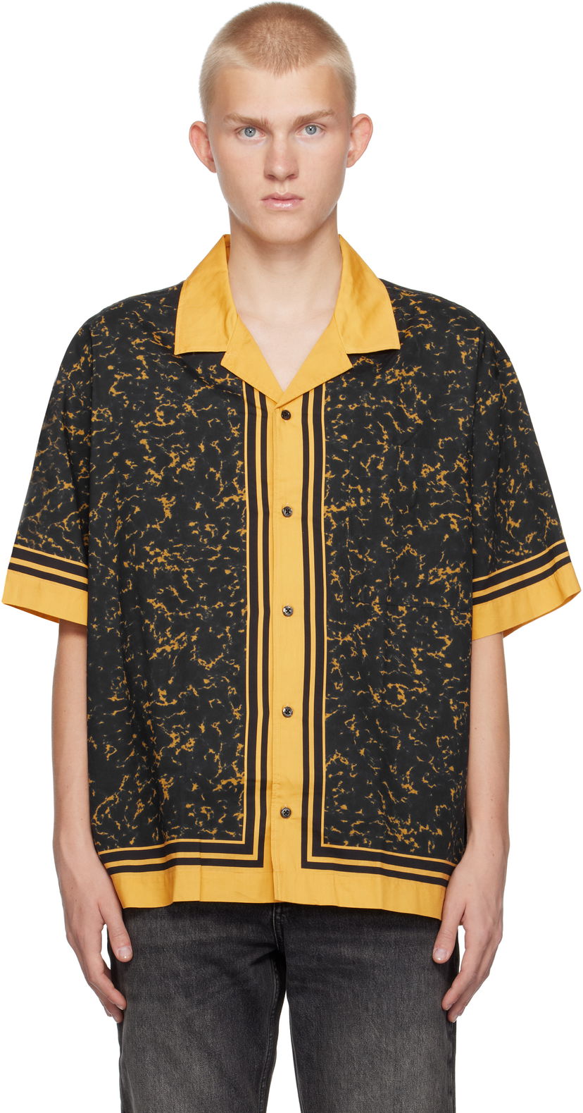 Paita BOSS Oversize-Fit Shirt Keltainen | 50520060