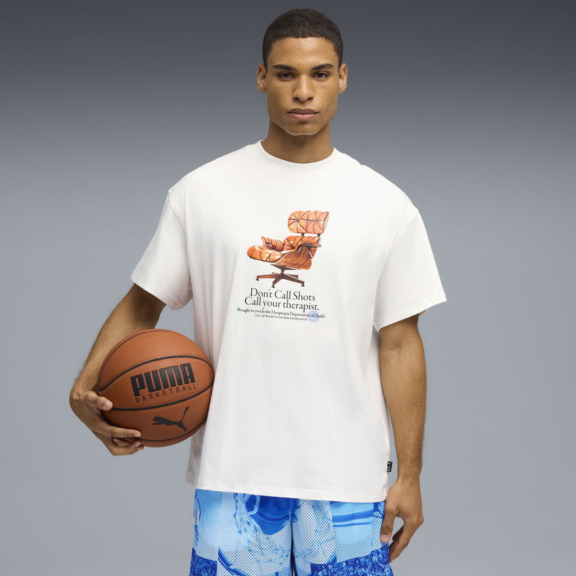 T-paita Puma Hooptopia Hooptopian Health Graphic Tee Valkoinen | 632886_01