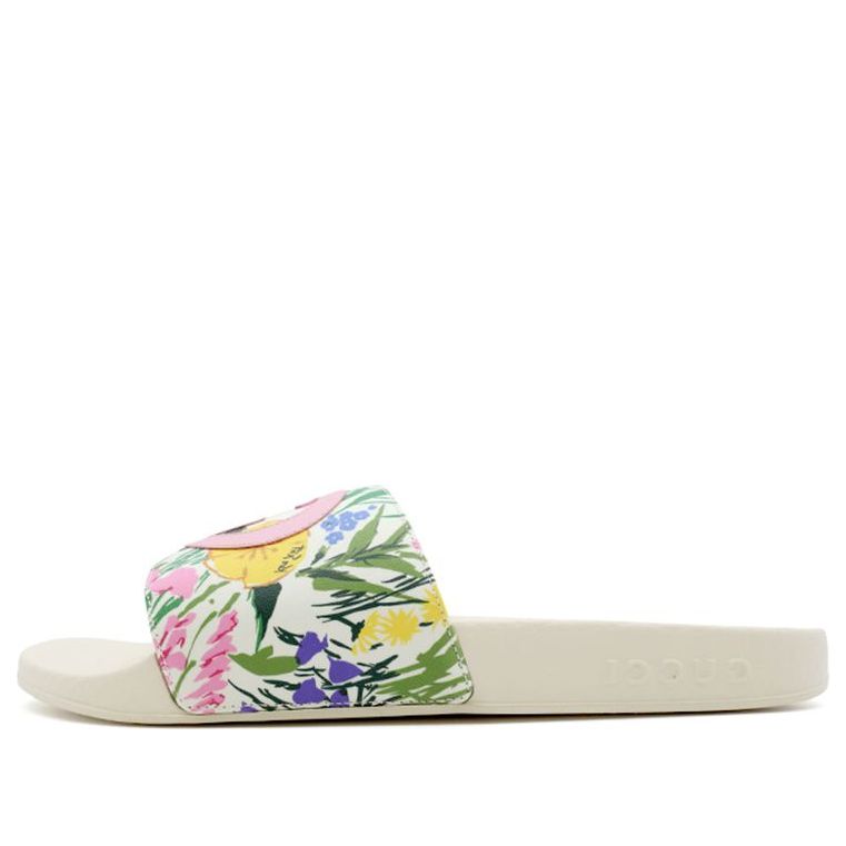 Tennarit ja kengät Gucci Ken Scott Print Slide Sandals Valkoinen | 645925-2L320-9261, 0