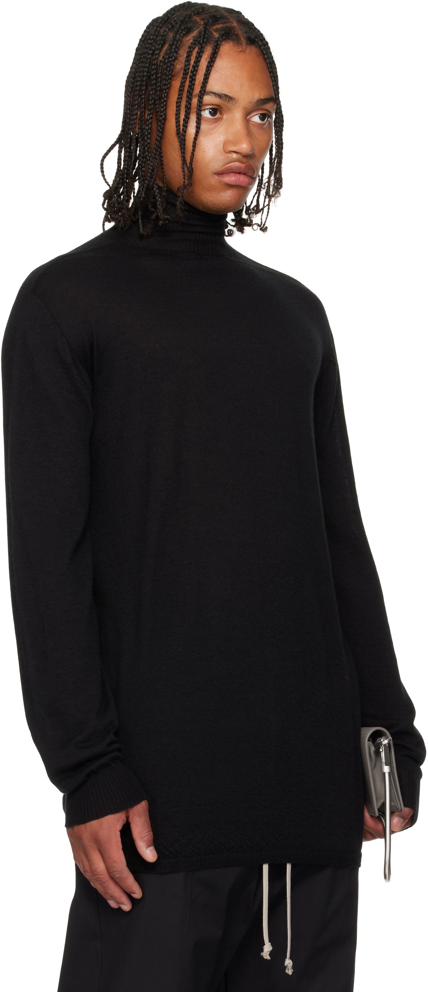 Villapaita Rick Owens Rick Owens Concordians Oversized Turtleneck Sweater Musta | RU02E1626 WS, 1