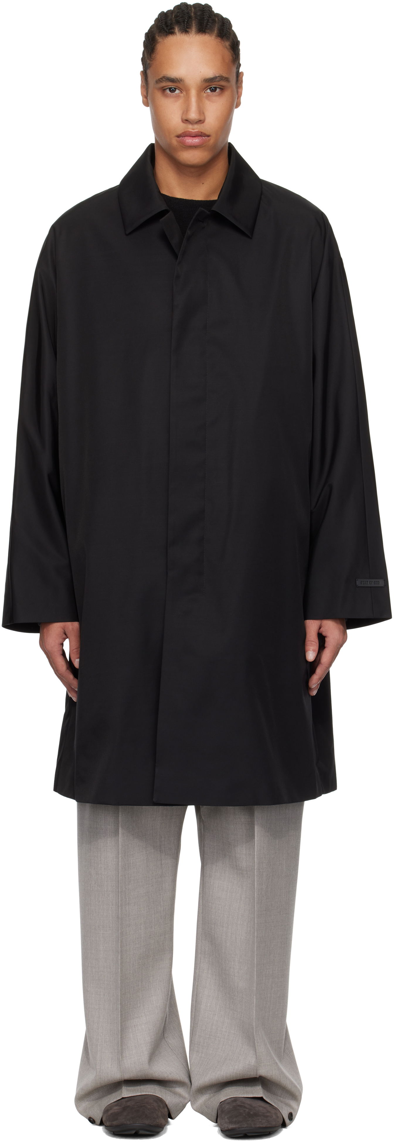 Sadetakki Fear of God Fear of God Nylon Wool Car Coat Musta | FGE230-304NYW, 0