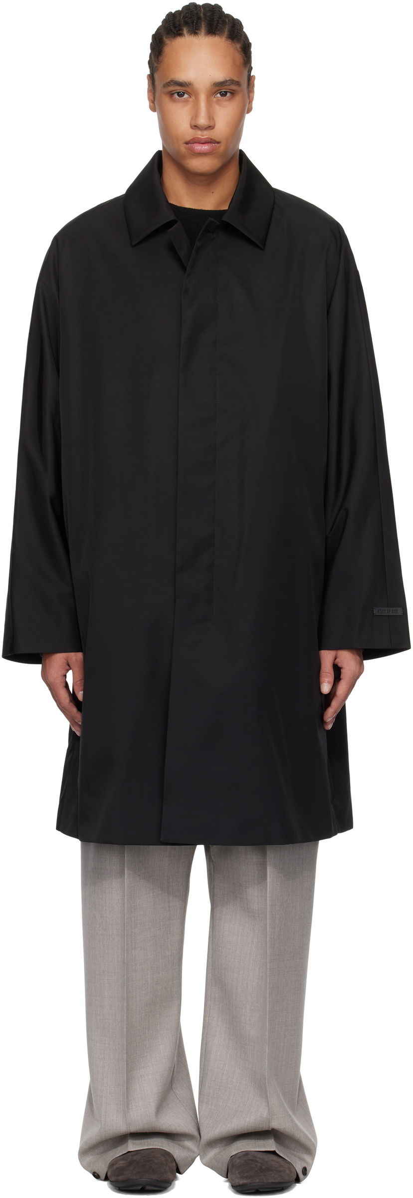 Sadetakki Fear of God Fear of God Nylon Wool Car Coat Musta | FGE230-304NYW